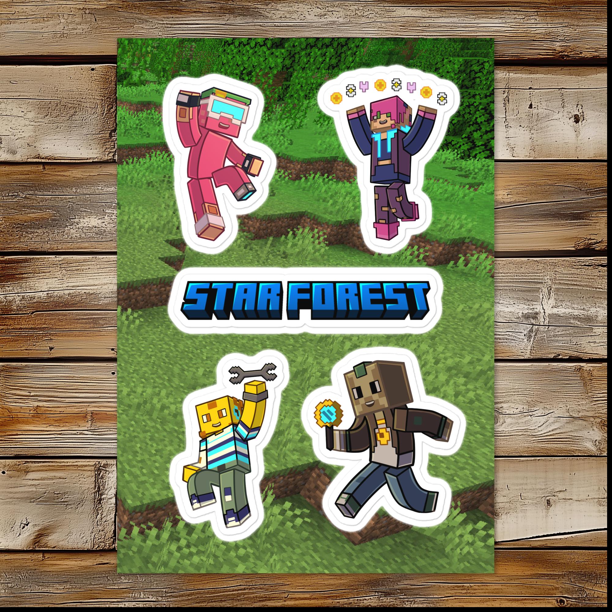 Minecraft Block Party Sticker Sheet – Reggie Marc's