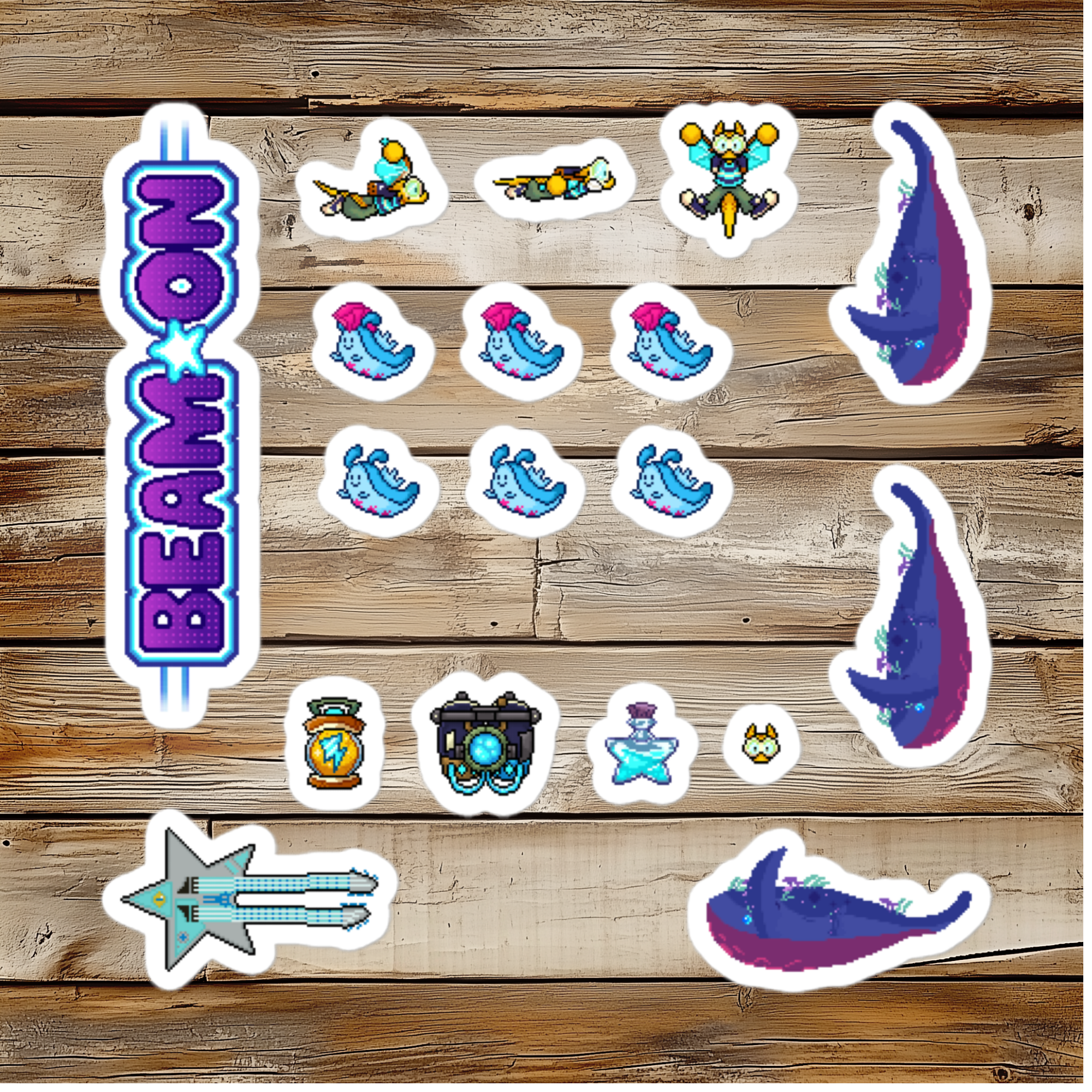 Reggie Sticker Beam On - Sprites (Sticker Sheet) – Reggie Marc's